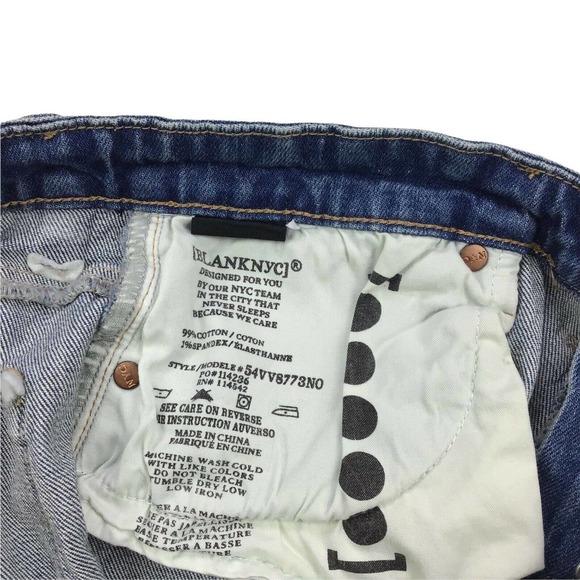 Blank NYC The Warren Jean Shorts Cut Off Button Fly Denim Stretch NWT Womens 31 - Picture 7 of 8